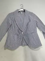 Womens Joseph Ribkoff Blue Stripe Light Blazer Size 4 NEW