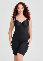 [Taking Shape] Taking Shape Mid Thigh Control Bodysuit Size 16 in Black - Plus Size Women's Clothing Black