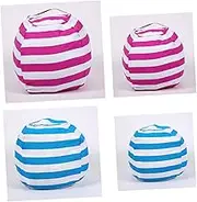 STOBAZA Plush Toy Storage Bag Multi-Function Child Sofa Cushion Handle Zipper Design