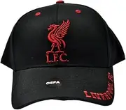 [Liverpool FC] Unisex Adult Mass Frost Snapback Cap (UK Size: One Size) (Black/Red)