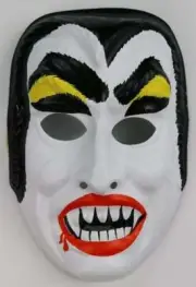 Vintage Dracula Halloween Mask Horror Monster Vampire Creepy Scary Costume