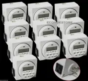 Lot(10)7 Day Dual Outlet Digital Timer Light Fan HydroponicTimers 15A 1725W UL