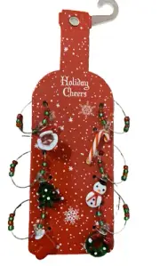 Christmas Wine Water Charms for Glasses Set of 6 NWT Holiday Cheers Festive