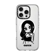 iPhone 16 Pro Clear Case MagSafe Compatible Girl'23