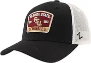 ZHATS Standard NCAA Officially Licensed Snapback Hat Big Rig Patch Black White Switchback