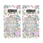 48pc BYS Mini Me Kids Stick/Press On Children Artificial Nails Roller Retro 3y+