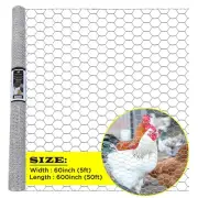 Galvanized Poultry Net - 60in X 50 FT Fencing | Chicken Wire 1" Hole SIMBA STEEL