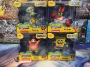 SET OF 4 DIECAST FIGURES "SPONGEBOB SQUAREPANTS" METALFIGS BY JADA 35302