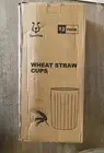 Sgaofiee Wheat Straw Drinking Cups/Plastic Unbreakable 12 Pack/ Reusable (NEW)