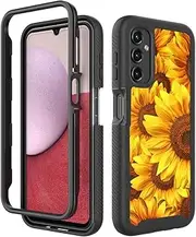 Case for Samsung Galaxy A14 5G Phone Case 2 in 1 Samsung A14 Case Sunflower Galaxy A14 4G LTE Cases Dual Layer Shock Slim Protective Covers for A14 Phone Cases