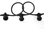 Lexi Lighting Outdoor Festoon Belt String Light, Black