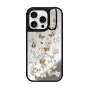 iPhone 16 Pro Mirror Ring Stand Case MagSafe Compatible BUTTERFLY SUNDAY