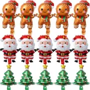 60PCS Christmas Balloons Aluminum Foil Small Balloon Toy Xmas Tree4997