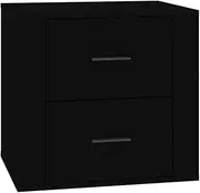 [vidaXL] Bedside Cabinet Bedside Table Nightstand Telephone Stand Side End Table Bedroom Furniture Drawer Storage Home Organiser Black