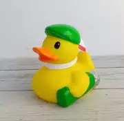 Infantino GOLFER Rubber Duck Ducky Bath Tub Toy, Fun Time, Golf, Green