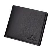 Men Casual Faux Leather Wallet Short Leisure Wallet Card Holder BLACK COLOR