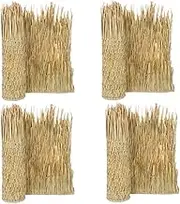 FOREVER BAMBOO Eco-Friendly Mexican Roof Thatch Pack of 4, Natural Palapa Thatch Roofing for Tiki Bar Hand-Knotted Runner Roll for DIY Projects, Duck Hunting Camo Mesh Natural, 35 in × 8 ft