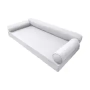 |SLIPCOVER ONLY|S6 Daybed Mattress Bolster Pillow Covers Piped Trim Full AD105