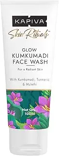 Kapiva Kumkumadi Glow Face Wash, Reduces pigmentation & dark spots| For All Skin Types, 0% Parabens, Sulfates, Silicones