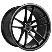 (4) 20" Staggered Vertini Wheels RFS1.5 Matte Black with Gloss Black Lip (B7) (for: Honda)