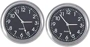 2pcs Car Clock Night Light Clock Luminous Clock Quartz Clock Car Dashboard Watch Adhesive Clock Small Dashboard Clock Car Dashboard Clock Car Mounted Clock Black Glass