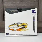 Prismacolor Premier Art Markers 12 Count Dual Ended Chisel Fine Drawing Coloring
