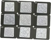 Semi-Transparent Quilting Template Patchwork Tools Quilt Handmade 9pcs total