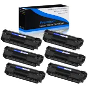 6PK Black Q2612A 12A Toner Cartridge for HP LaserJet 1010 1012 1018 1020 Priner