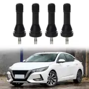 For Nissan Qashqai Valve Stems Tyre Stem Car Accessories Black 4pcs Snap In TPMS