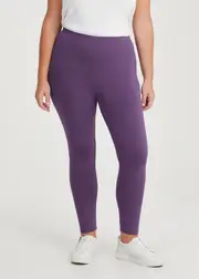 [Taking Shape] Taking Shape Bamboo Breezy 7 / 8 Legging Size 14 in Pansy Purple - Plus Size Women's Basics Pansy Purple