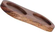 ABOOFAN Wooden Pepper Grinder Rest Holder Sturdy Slot Spice Rack Base for Easy to Clean and Install Kitchen Tray for Home and Restaurant Use