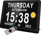 11.5 Inch Large Digital Calendar Day Clock, 19 Reminders Clocks for Memory Loss