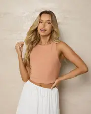 [Mooloola] Mooloola Women's Bel Top in Dusty Apricot Size 8 8 Dusty Apricot