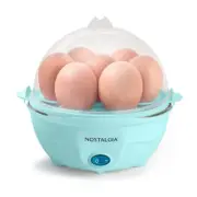 Mymini Premium 7-Egg Electric Cooker Eggs Boiler One -Touch Cooking, Teal NEW