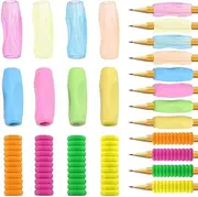 12Pcs Pencil Grips for Children, Children's Silicone Pen Grips Foam Pen Grips, Ergonomic Posture Correction Writing Aid for Left & Right Handed Kids, Toddlers, Pre-Schoolers, Adults (3 Styles)