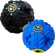 2pack Dog Giggle Ball - Interactive Dog Toy Ball,Squeaky Giggle Ball for Dogs,Pet Giggle Sound Dog Toys Puzzle Ball for Small Medium Large Dogs,Dog Treat Dispenser Toy,Pet Chew Toys