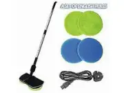 2 In1 Electric Rechargeable Cordless Floor Cleaner Scrubber Polisher Mop Set Only 4Pads