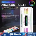 _ CoolMoon ARGB Controller Musical Rhythms 4 Pin PWM 5V 3 Pin Cooling Fan for PC