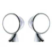 Chrome Bullet Style Door Mirror Pair Fit Austin-Healey Sprite MG Midget Roadster