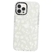 Cute White Flowers Case Compatible with Clear Case, Floral iPhone 12 Pro Max