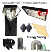 1.2m Hydroponics Grow Tent With T5 Propagation Light And LED Ventilation Combo