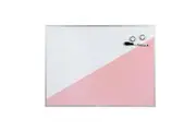 Quartet Geo Magnetic Board 59x43cm Dry-Erase Whiteboard w Marker Magnets Pink