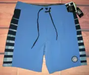 MENS VOLCOM BLUE SWIM BOARD SHORTS SIZE 29