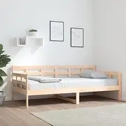 Solid Pine Wooden Day Bed Frame, Bedroom Furniture for Guest Room, 90x190 cm AU Single Size, Wood Slats Base, Low to Floor, Loft Bedframe
