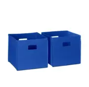 RiverRidge 2-Piece Folding Storage Bin Set - Blue