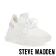 【STEVE MADDEN】PROTEGE 針織綁帶厚底休閒鞋(白色)