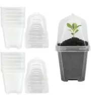 12 Sets Plants Nursery Pot, 13.5Cm Plastic Square Nursery Flower Pots with Humid