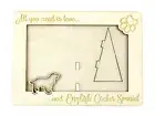 English Cocker Spaniel Frame Made of Plywood for A Photo Art-Dog