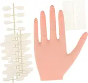 COMPUKAS 1 Sets Flexible Bendable Mannequin Hand for Nail Practice Realistic Acrylic Nail Training Hand for Salon Use Beginners for Manicure Art Practice