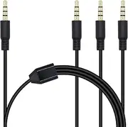 Xilaghy 3.5mm Headphone Splitter 1 to 3-Ways 3.5mm (1/8") TRRS 4-Pole Gold Plated Male to 3-Male Stereo Audio Splitter Cable for Headphone and Speakers(1M/39In)